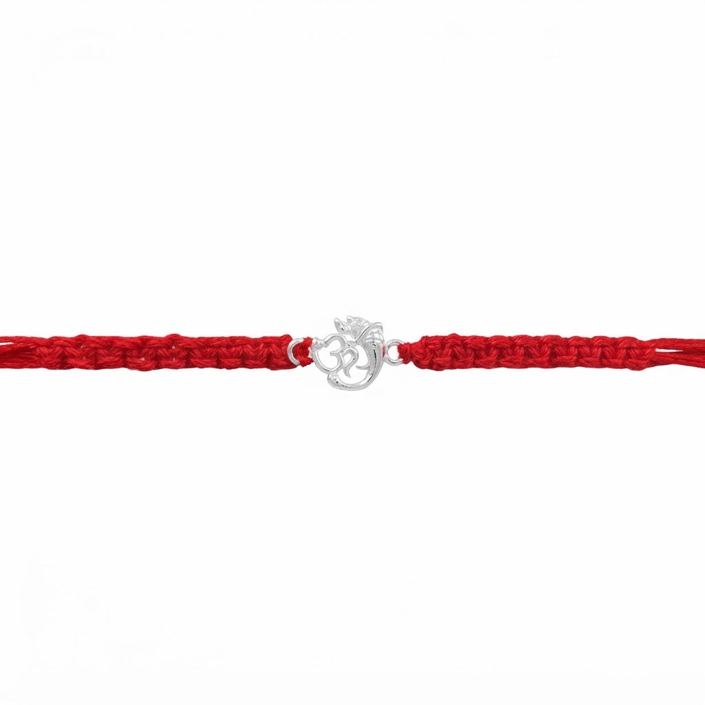 Om Silver Rakhi for Brother