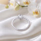 Elegant Minimalist 925 Sterling Silver Ring with American Diamond