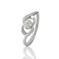 925 Sterling Silver American Diamond Promise Ring for Women