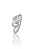 925 Sterling Silver American Diamond Promise Ring for Women
