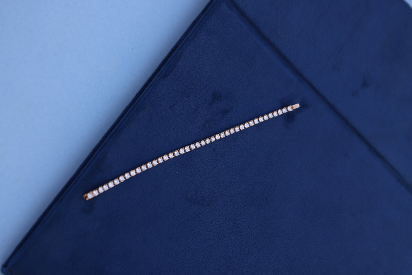 Elegant Lab-Grown Diamond Tennis Bracelet – Timeless Sparkle in Rose Gold