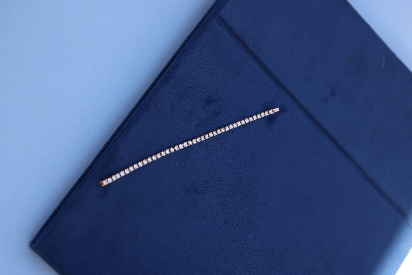 Elegant Lab-Grown Diamond Tennis Bracelet – Timeless Sparkle in Rose Gold