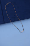 Luxurious Rose Gold Mangalsutra with Triple American Diamond Setting – Sparkle with Meaning