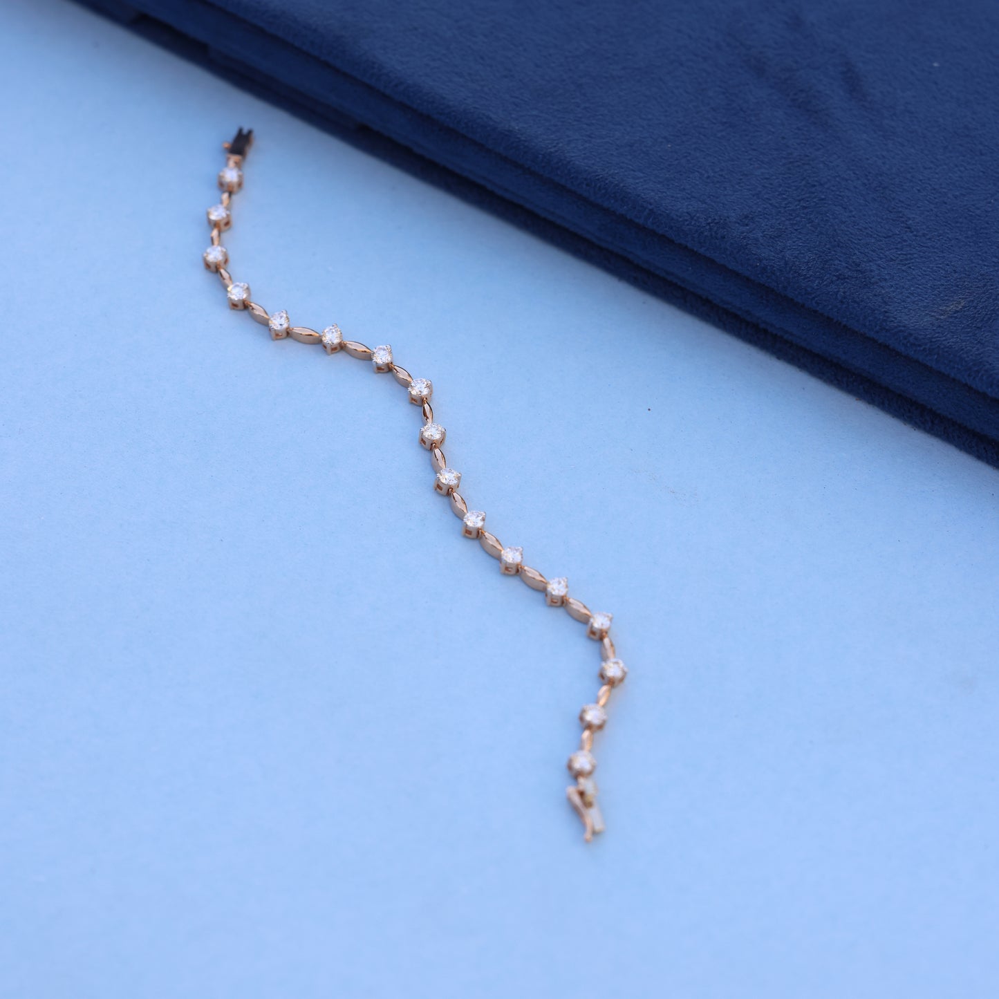 Elegant Rose Gold Tennis Bracelet with Lab-Grown Diamonds – Luxe & Ethical Sparkle