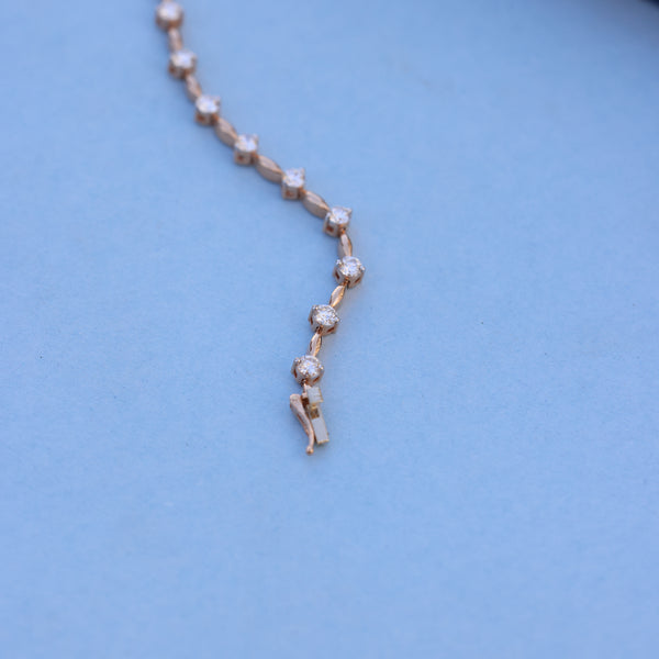 Elegant Rose Gold Tennis Bracelet with Lab-Grown Diamonds – Luxe & Ethical Sparkle