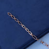 Modern Rose Gold Link Bracelet with Lab-Grown Diamonds