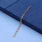 Modern Rose Gold Link Bracelet with Lab-Grown Diamonds