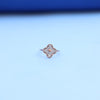 Elegant Rose Gold Flower Ring with Lab-Grown Diamonds – Delicate & Ethical Beauty