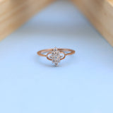 Elegant Rose Gold Lab-Grown Diamond Ladies Ring – Vintage Cluster Design