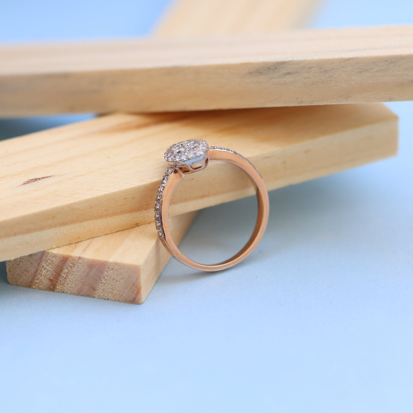 Elegant Marquise Cluster Ladies Ring with Lab-Grown Diamonds