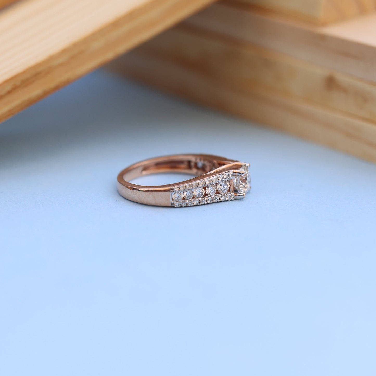 Stunning Lab-Grown Diamond Engagement Ladies Ring – Rose Gold, Ethical Luxury