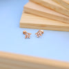 Luxurious Gold Floral Earrings with Lab-Grown Diamonds