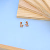 Luxurious Gold Floral Earrings with Lab-Grown Diamonds