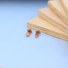 Elegant Floral Lab-Grown Diamond Stud Earrings in Gold