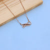 Elegant ROSE Gold Necklace with Diamonds