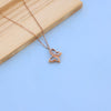 Exquisite Butterfly Pendant Necklace in Rose Gold with Lab-Grown Diamonds