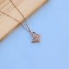 Exquisite Butterfly Pendant Necklace in Rose Gold with Lab-Grown Diamonds