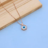 Exquisite Hexagonal Pendant Necklace with American Diamonds – A Timeless Piece by Nakrani Gold