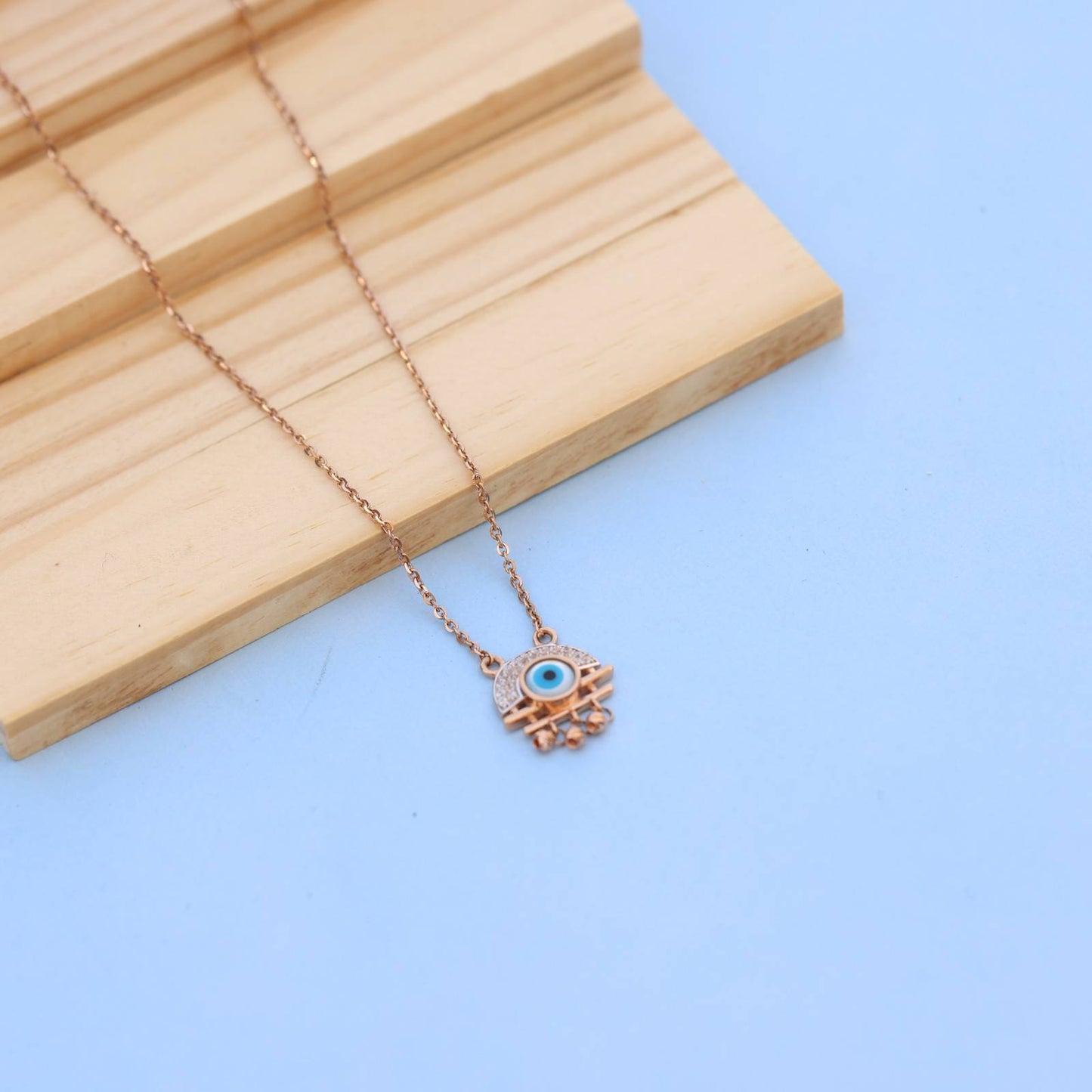 Nakrani Gold Elegant Rose Gold Necklace with American Diamonds