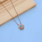 Nakrani Gold Elegant Rose Gold Necklace with American Diamonds