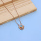 Nakrani Gold Elegant Rose Gold Necklace with American Diamonds