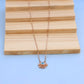 Nakrani Gold Elegant Rose Gold Necklace with American Diamonds