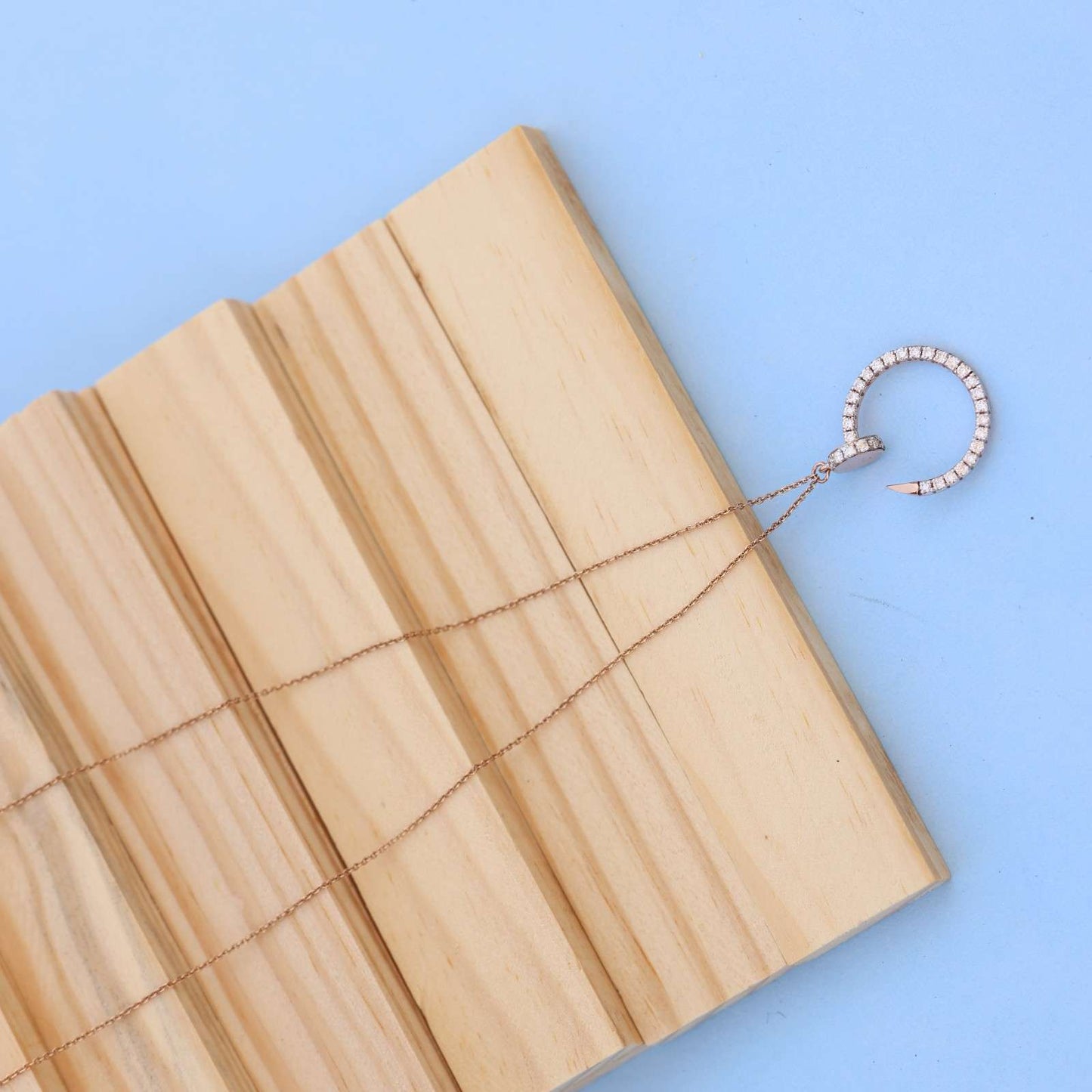 Exquisite Rose Gold chain with Lab-Grown Diamond Pendant