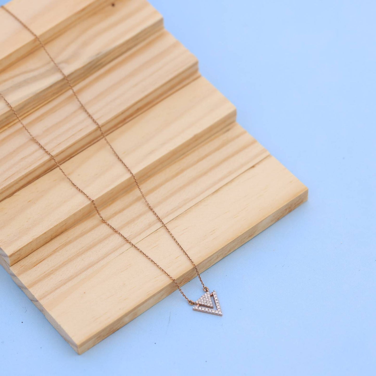 "Exquisite Geometric Pendant Necklace with Lab-Grown Diamonds | Modern Elegance"