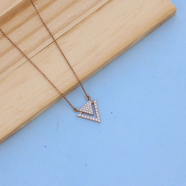 "Exquisite Geometric Pendant Necklace with Lab-Grown Diamonds | Modern Elegance"
