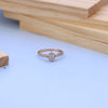 Elegant Rose Gold American Diamond Ladies Ring – Sparkling Cluster Design