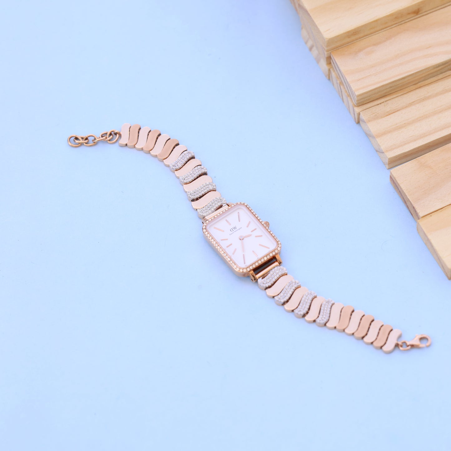 Women's Square Dial Watch with American Diamond