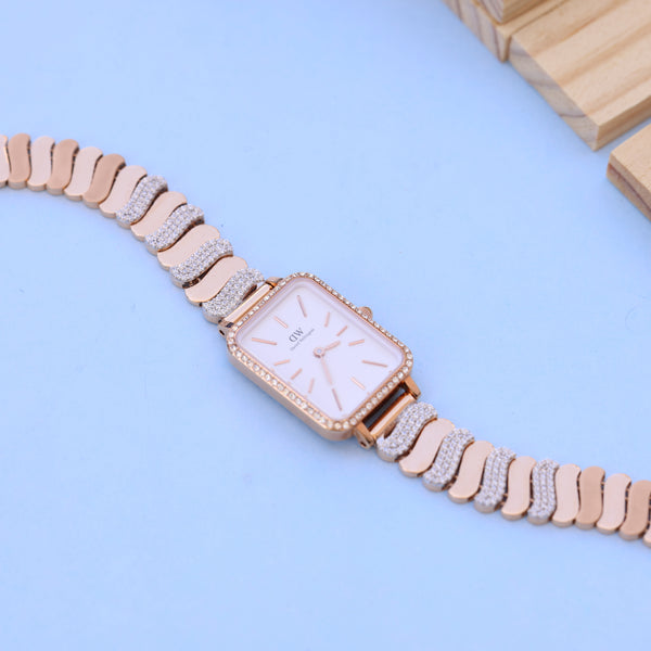 Women's Square Dial Watch with American Diamond