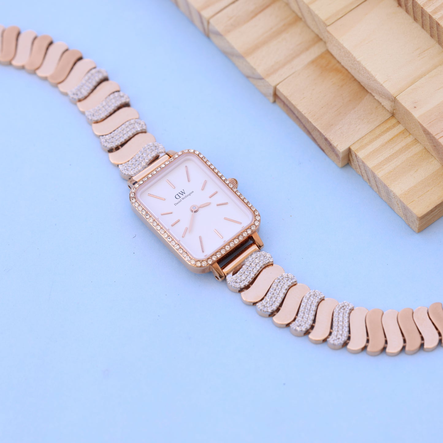 Women's Square Dial Watch with American Diamond