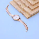 Elegant Rose Gold Women's Watch with American Diamonds - Quartz Movement