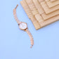 Elegant Rose Gold Women's Watch with American Diamonds - Quartz Movement
