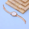 Elegant Rose Gold Women's Watch with American Diamonds - Quartz Movement