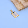 Modern Gold Men Rectangle Pendant with American Diamonds – Sleek & Stylish