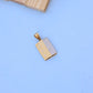 Stunning Rectangular Gold Men Pendant with American Diamonds
