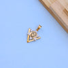 Gold-Plated Star Pendant with American Diamonds – Artistic Face Motif
