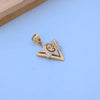 Gold-Plated Star Pendant with American Diamonds – Artistic Face Motif