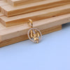 Gold Trishul Men Pendant with American Diamonds – Spiritual Elegance