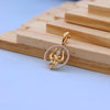 Gold Trishul Men Pendant with American Diamonds – Spiritual Elegance