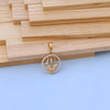 Gold Trishul Men Pendant with American Diamonds – Spiritual Elegance