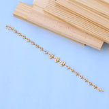 Designer Gold Bracelet with American Diamonds – Stylish Triangle Pattern