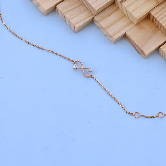 Infinity Rose Gold Bracelet with Lab-Grown Diamonds – Ethical Elegance Redefined