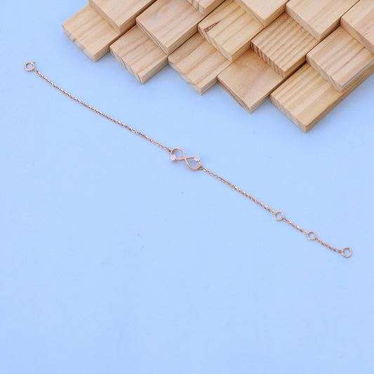Infinity Rose Gold Bracelet with Lab-Grown Diamonds – Ethical Elegance Redefined