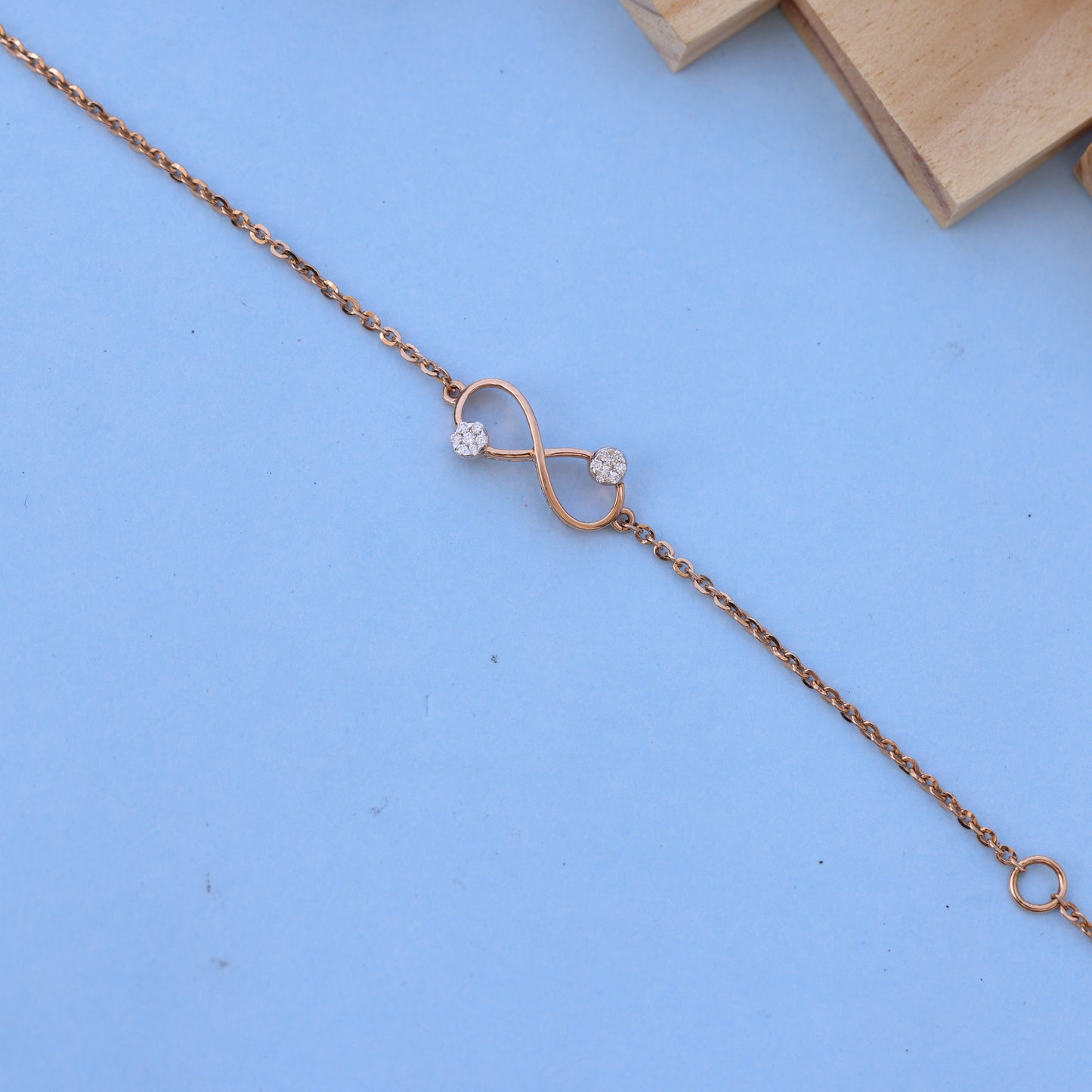 Infinity Rose Gold Bracelet with Lab-Grown Diamonds – Ethical Elegance Redefined