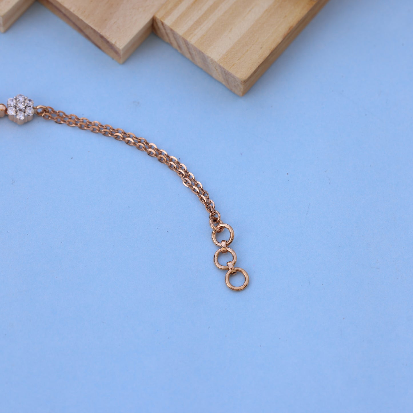 Elegant Rose Gold Women Bracelet with American Diamonds – Classic Sparkle for Every Occasion