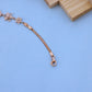 Floral Rose Gold Bracelet with American Diamonds