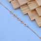 Delicate Rose Gold Chain Bracelet with American Diamonds – Dainty & Elegant Design